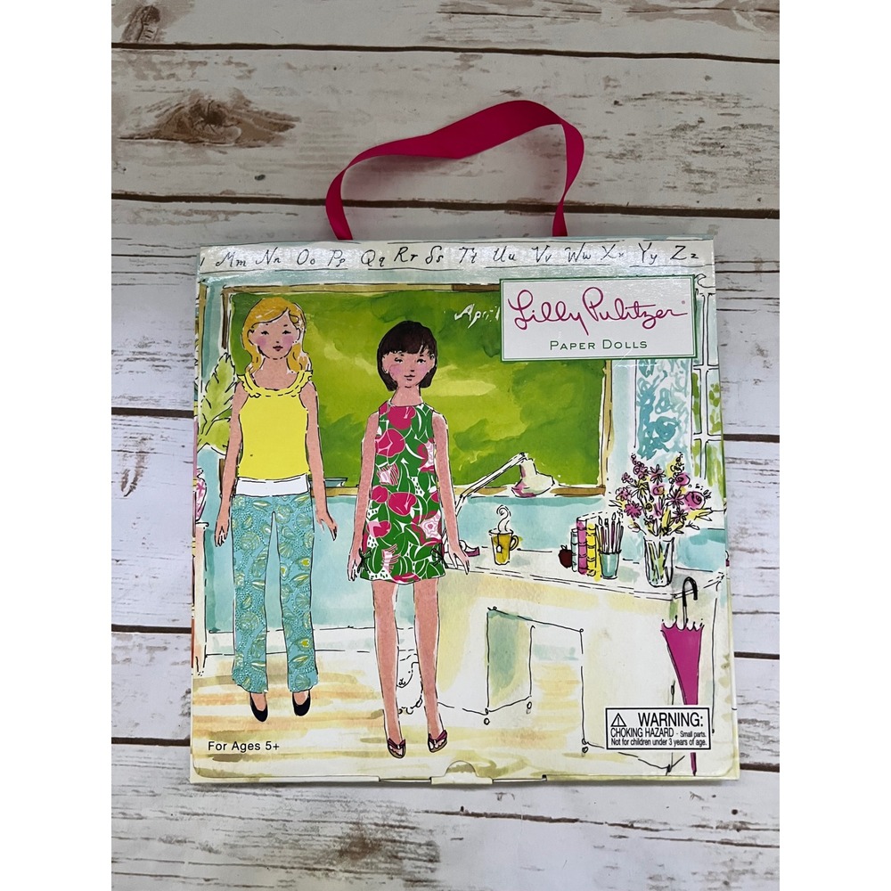 Lilly Pulitzer Paper Dolls Set Multicolor School Camping Scenes Stickers OS